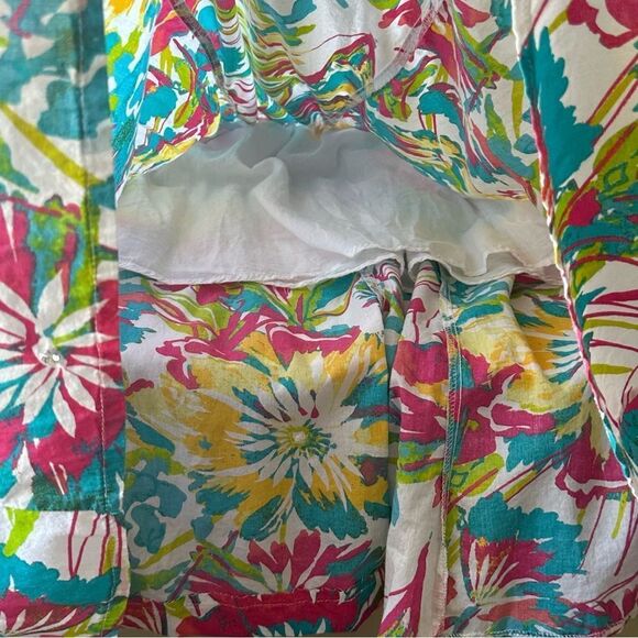 Lane Bryant Floral Skirt Tropical Colorful Cotton Midi Sz 14/16 - Picture 6 of 7